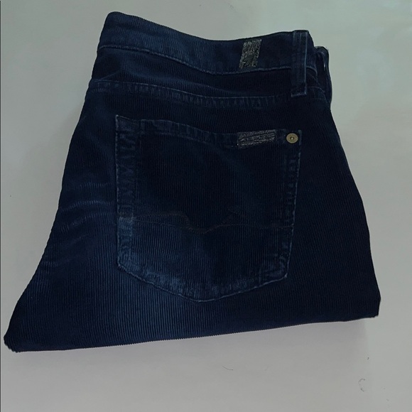 7 For All Mankind Corduroy Straight Leg Mid Rise Size 28 - Picture 3 of 16